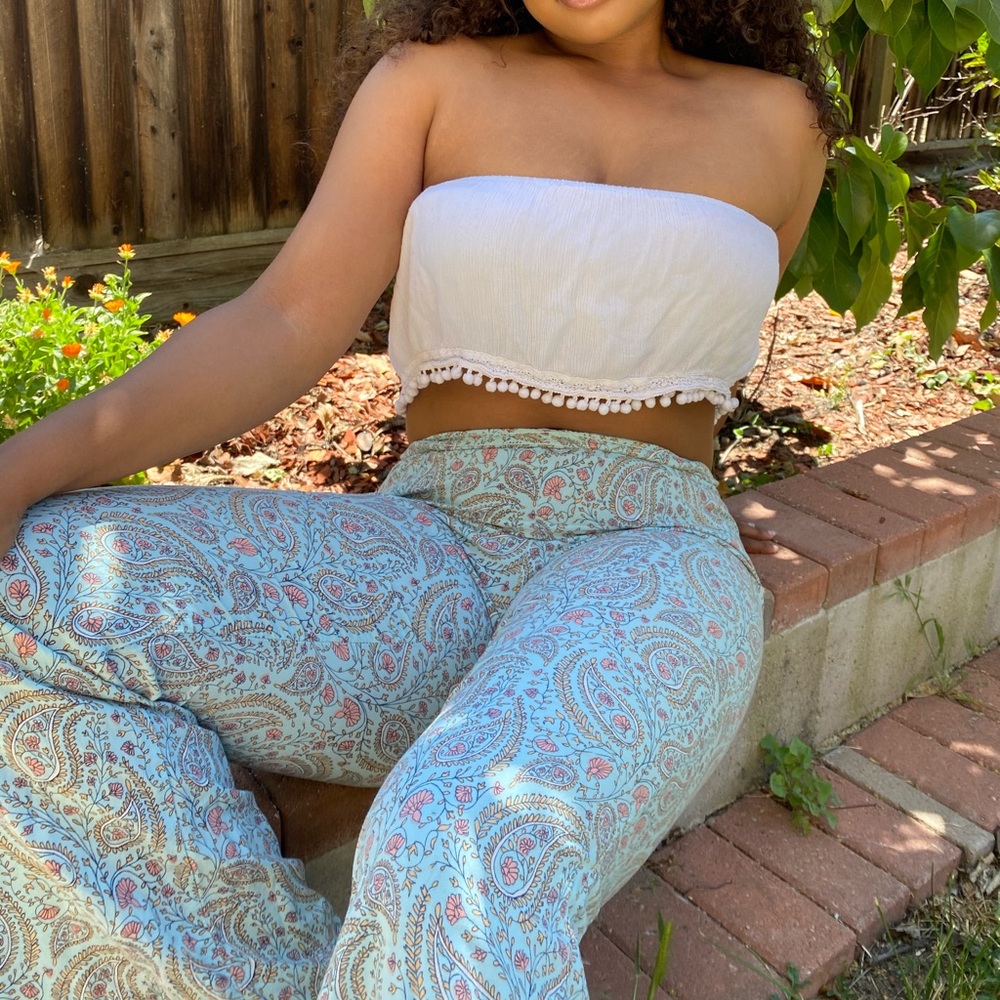 Paisley flare pants